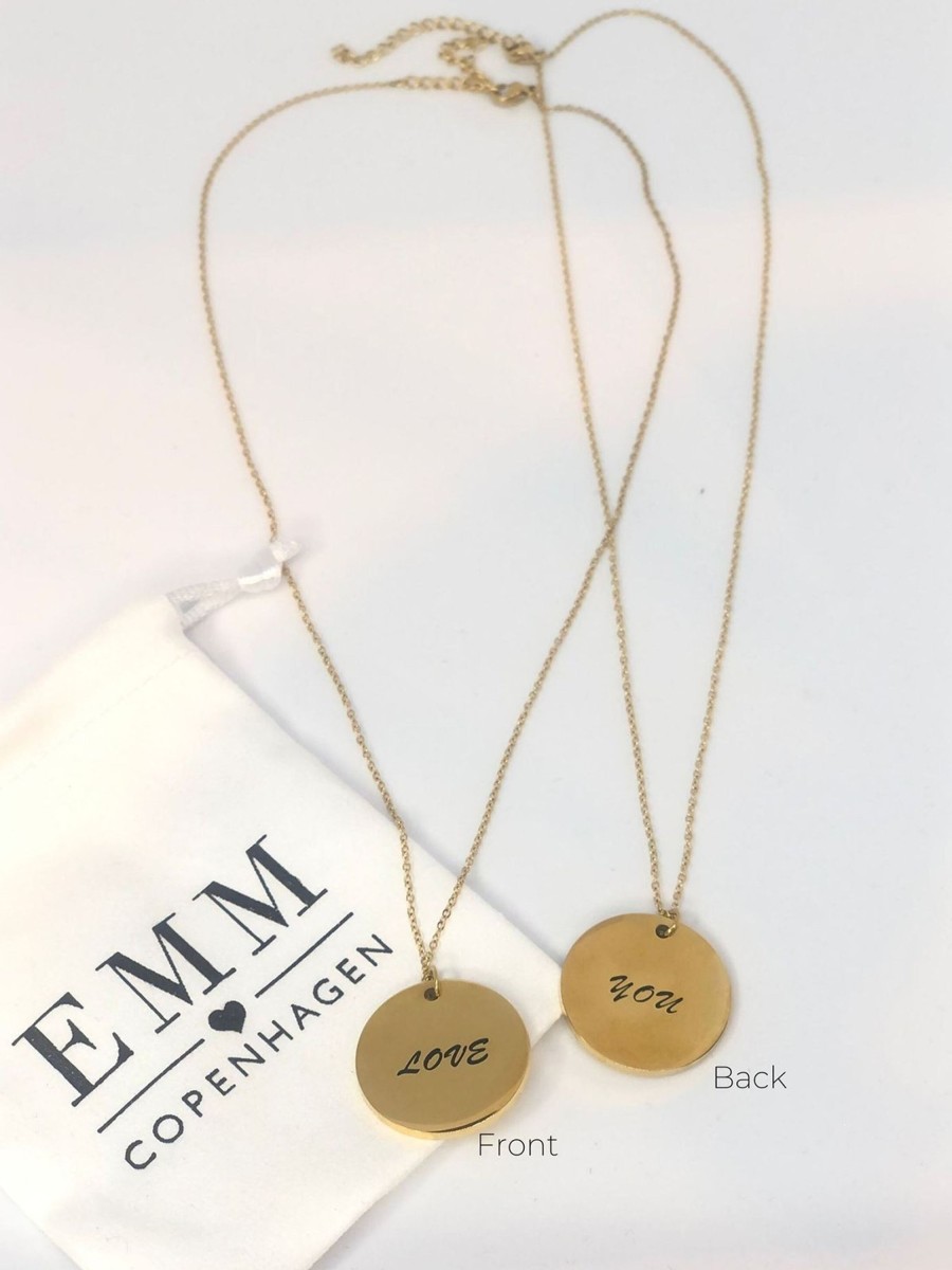 Accessories EMM COPENHAGEN | Emm Copenhagen Kaede Love Vedhaeng Guldbelagt Gold