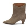 Fodtoj SHOE THE BEAR | Shoe The Bear Stb2221 Paula Ankle Boot Suede Taupe