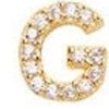 Accessories Pico | Pico M01014 Alphabet Crystal Stud Gold G Goldplated