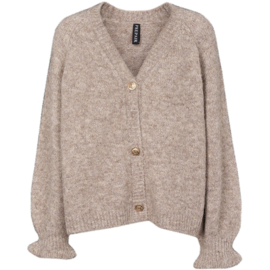 Overdele PREPAIR | Prepair 2441 Fanny Cardigan Sand