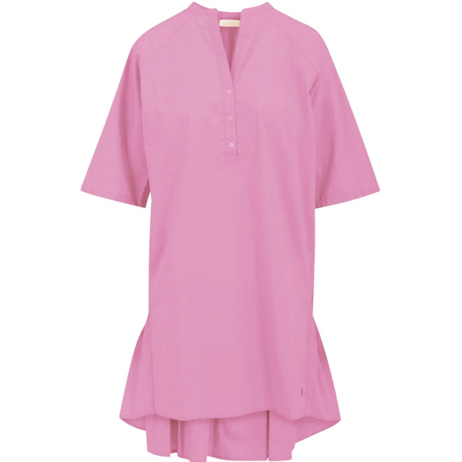 Overdele COSTER COPENHAGEN | Coster 221-5110 Tunic With High Low Effect Shocking Pink