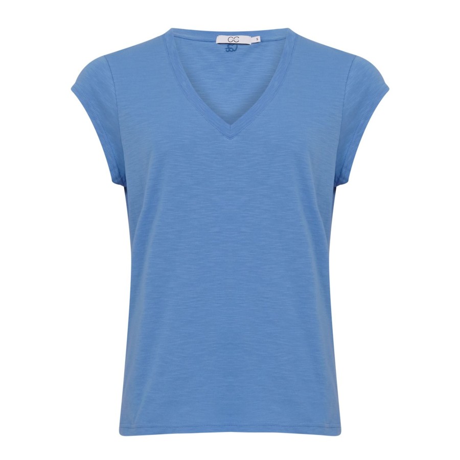 Overdele COSTER COPENHAGEN | Coster Cch1101 V-Neck 572 Airy Blue