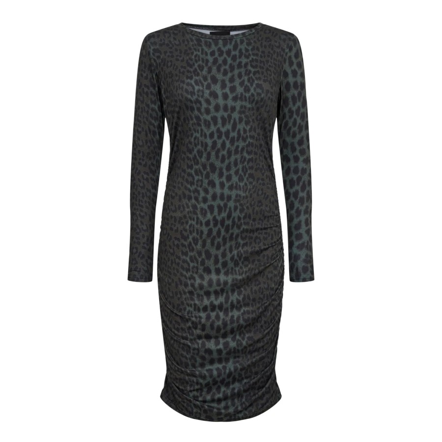 Overdele LIBERTÉ | Liberte 9506 Alma Long Dress Army Leo Army Leopard