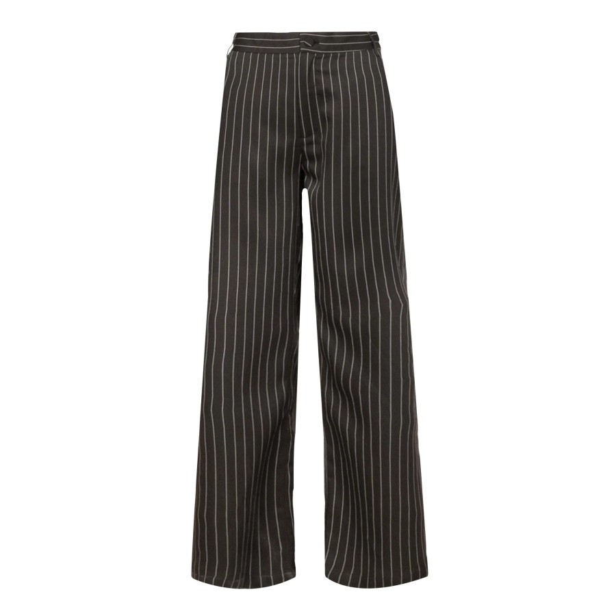 Underdele LIBERTÉ | Liberte 21496 Dibby Wide Pant Pinstripe Black