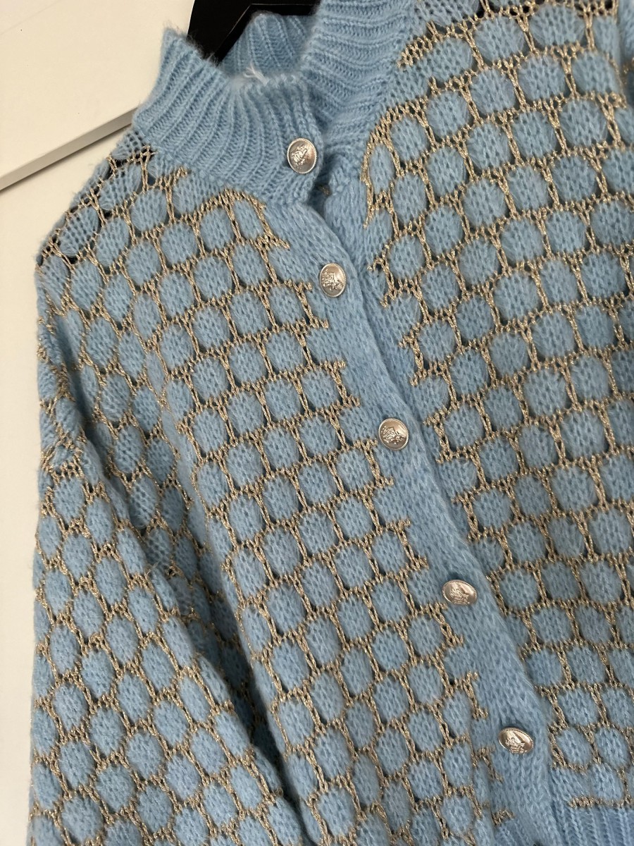 Overdele Engbork | By Engbork Alva Cardigan Sky Blue/Gold