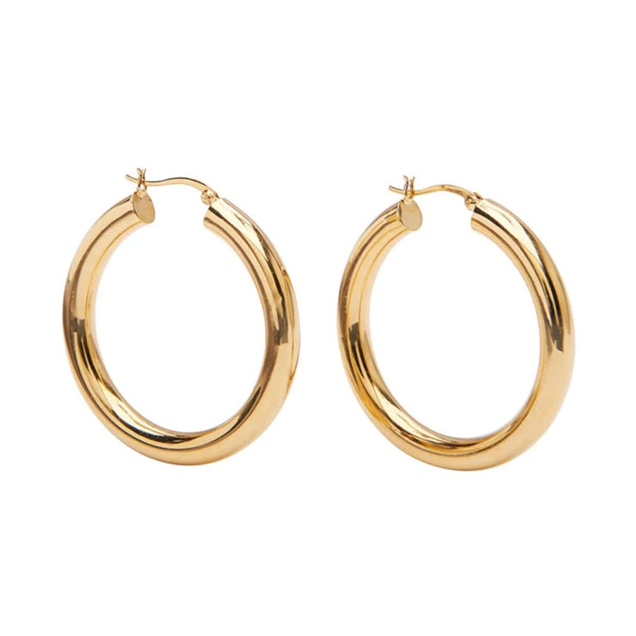 Accessories Pico | Pico Q01041 Barbara Hoops Gold Goldplated