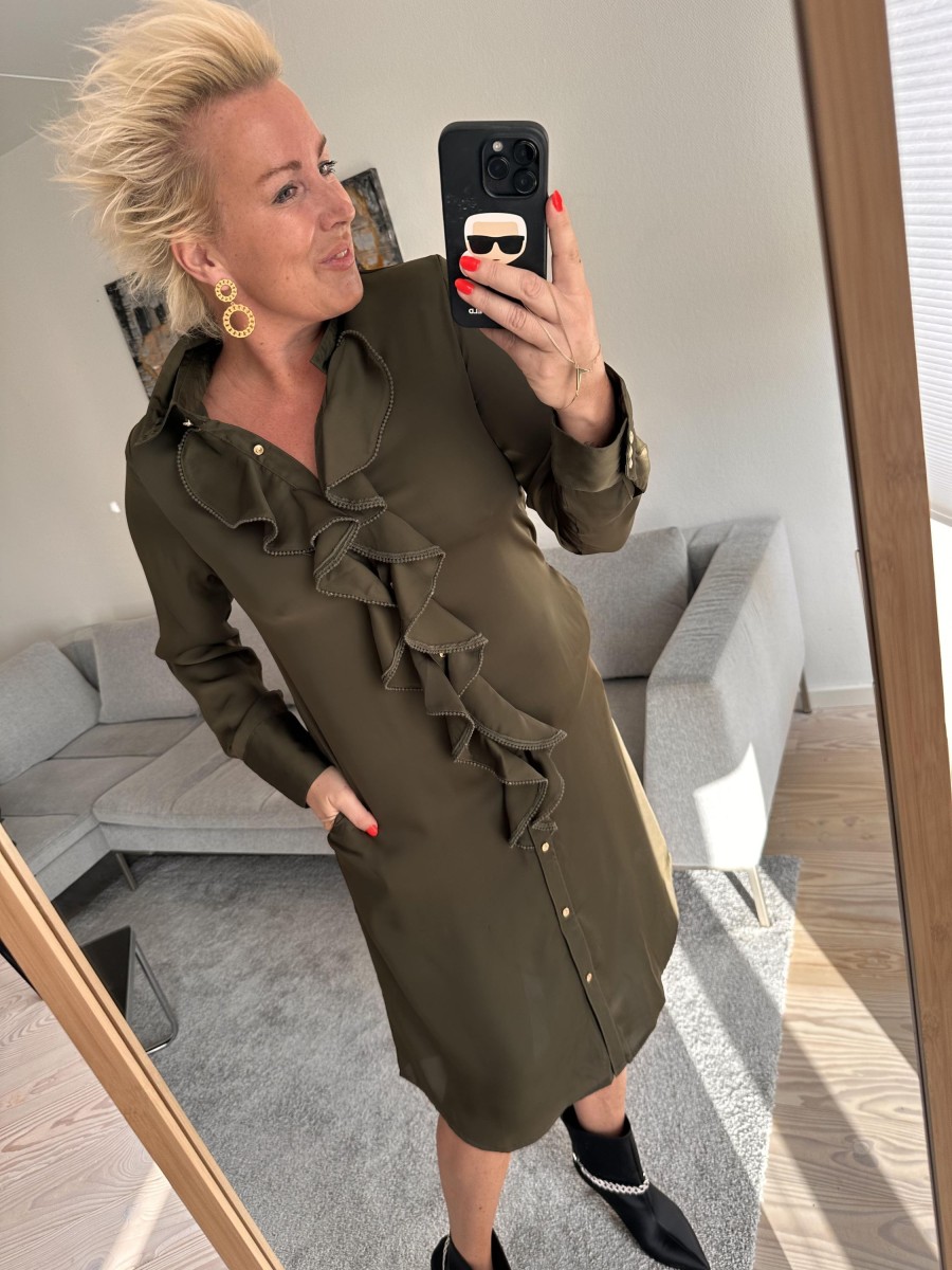 Overdele GASPAR | Gaspar 2208700 Madison Dress Olive