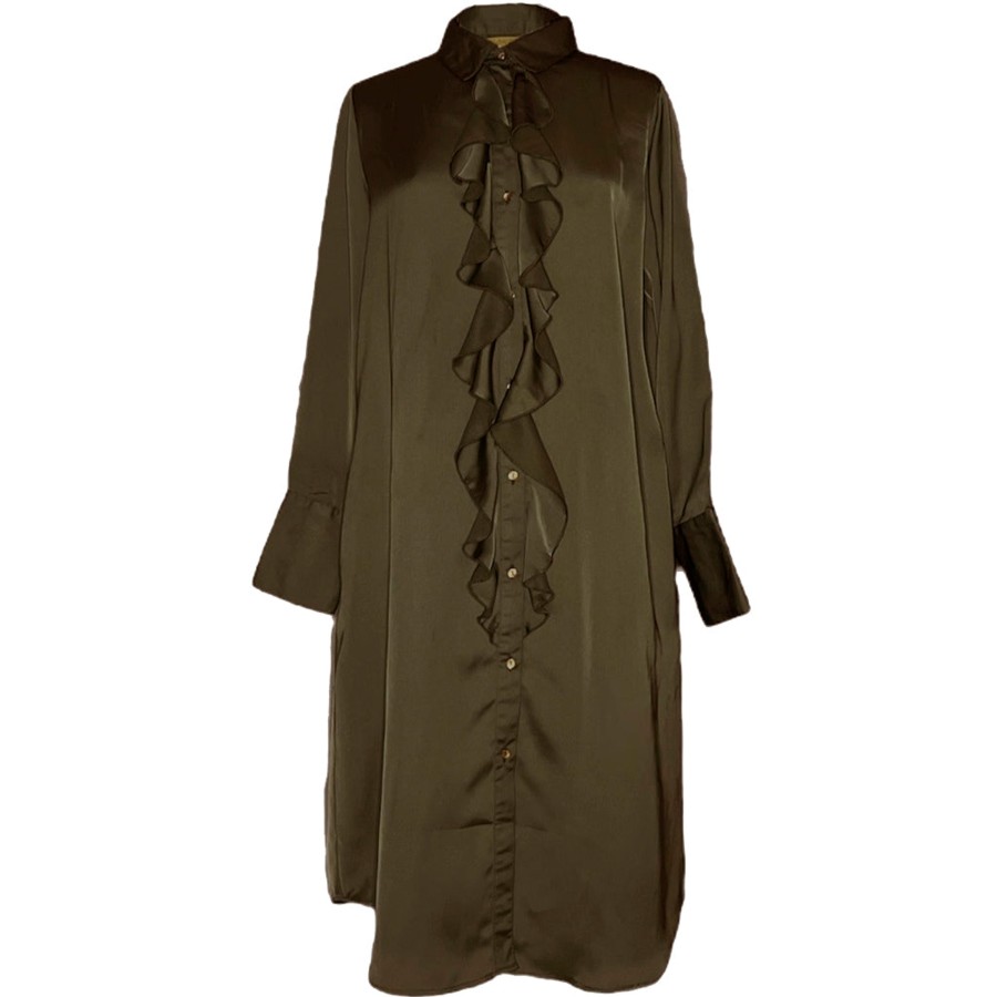 Overdele GASPAR | Gaspar 2208700 Madison Dress Olive