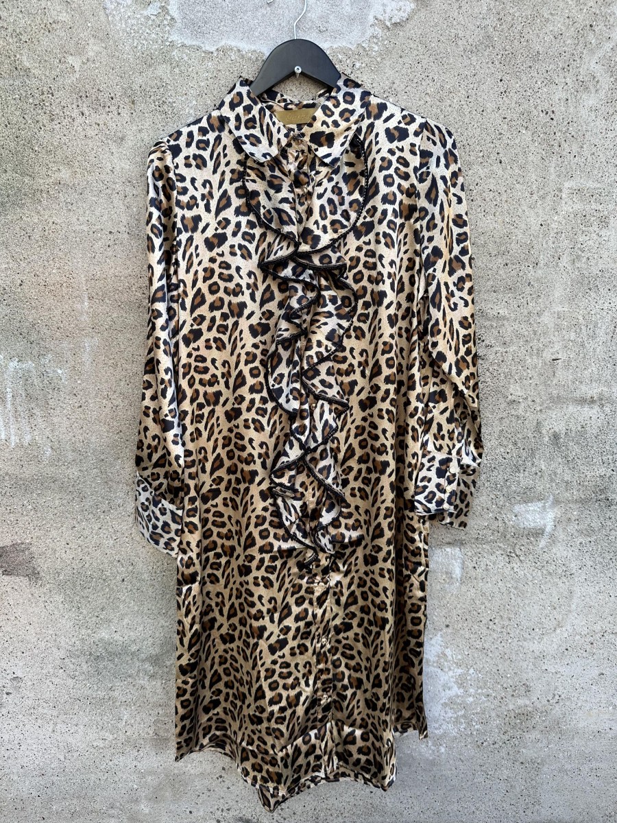 Overdele GASPAR | Gaspar 2308700 Madison Dress Leopard