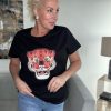 Overdele GASPAR | Gaspar 2401321 Tiger Boxy T-Shirt Black