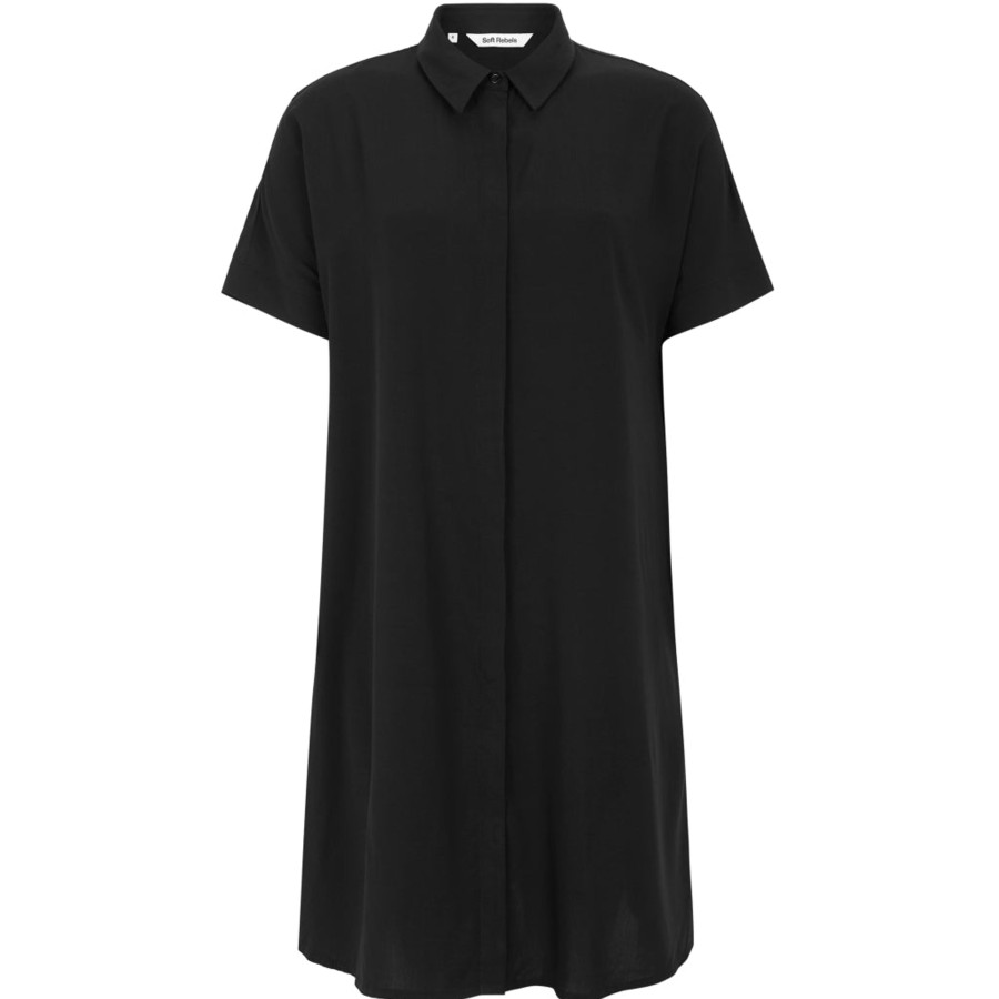 Overdele soft rebels | Soft Rebels Sr124-700 Freedom Ss Dress Black