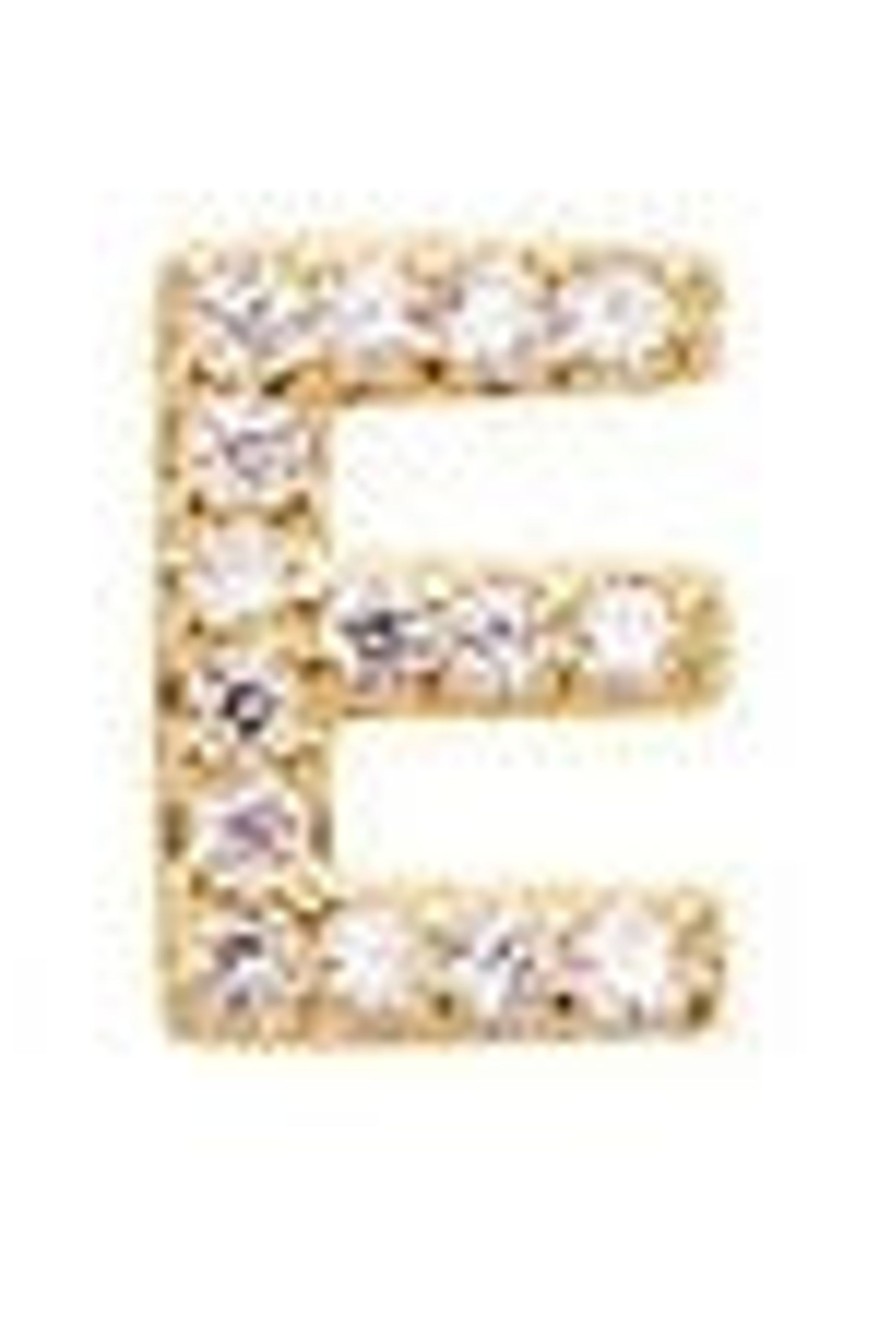 Accessories Pico | Pico M01014 Alphabet Crystal Stud Gold E Goldplated