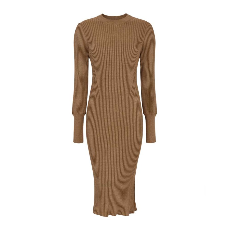 Overdele soft rebels | Soft Rebels 23-302 Noa Dress Knit Tiger'S Eye