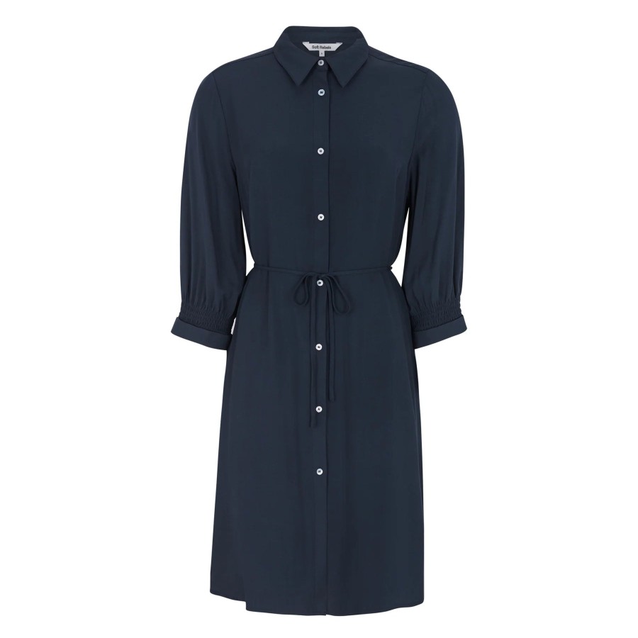 Overdele soft rebels | Soft Rebels Sr223-728 Elianna Shirt Dress Total Eclipse