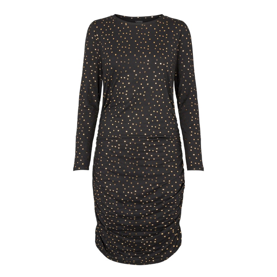 Overdele LIBERTÉ | Liberte 9506 Alma Long Dress Black Gold Dot