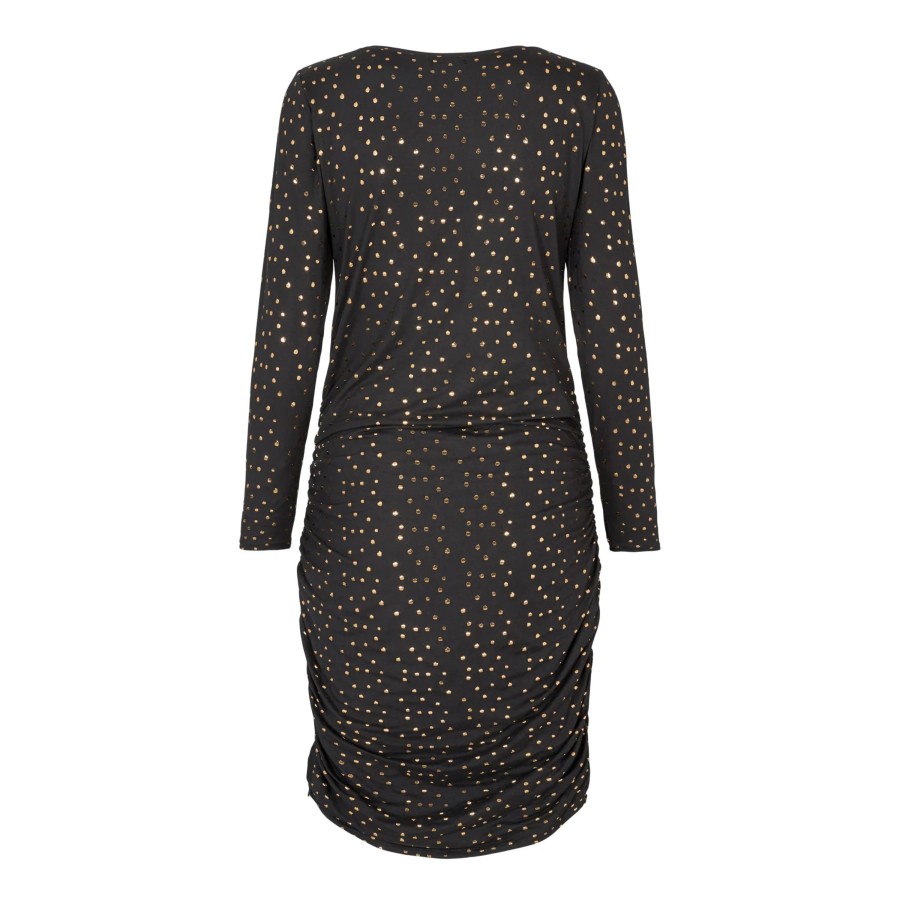 Overdele LIBERTÉ | Liberte 9506 Alma Long Dress Black Gold Dot