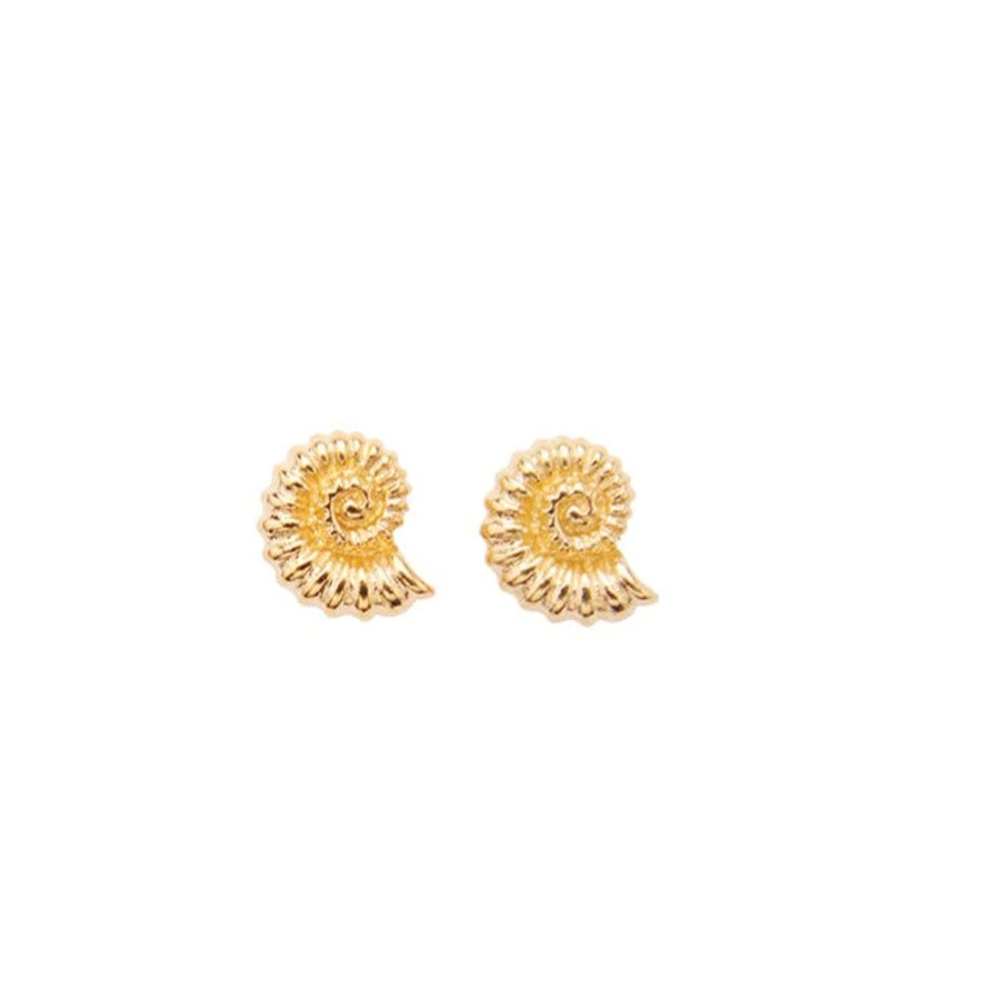 Accessories Pico | Pico R01003 Caracol Studs Gold