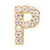 Accessories Pico | Pico M01014 Alphabet Crystal Stud Gold P Goldplated