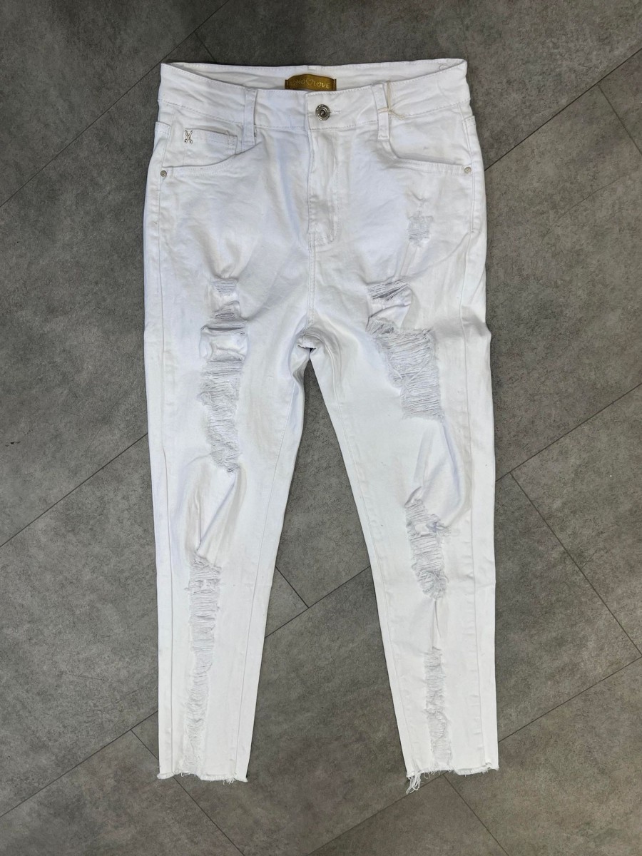 Underdele BOHO LOVE | Boho Love Denim Pants M. Slid White