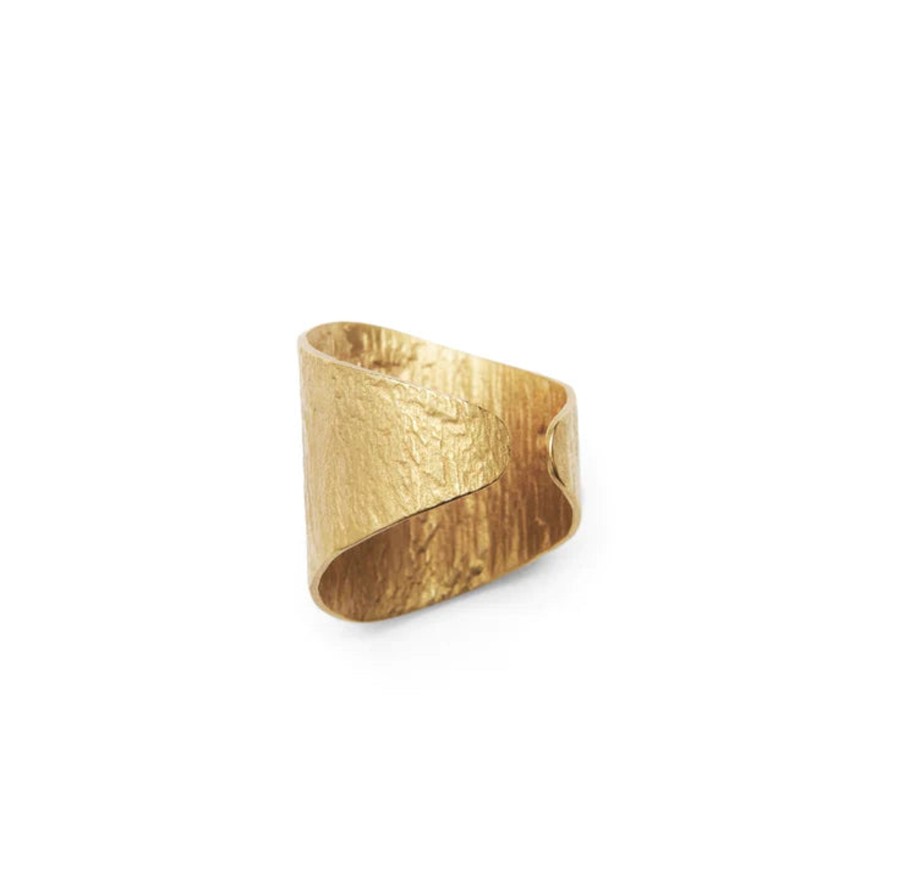 Accessories Pico | Pico G04006 Shield Ring Gold Goldplated