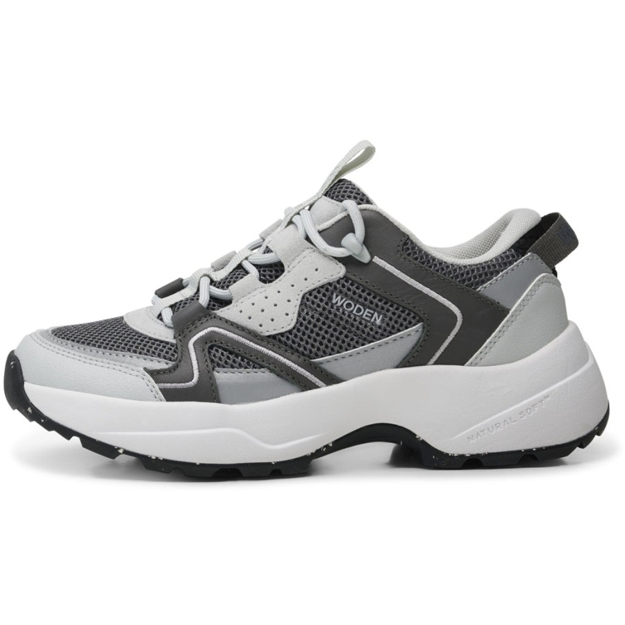 Fodtoj WODEN | Woden Wl591 Sif Reflective Sneakers Dark Grey