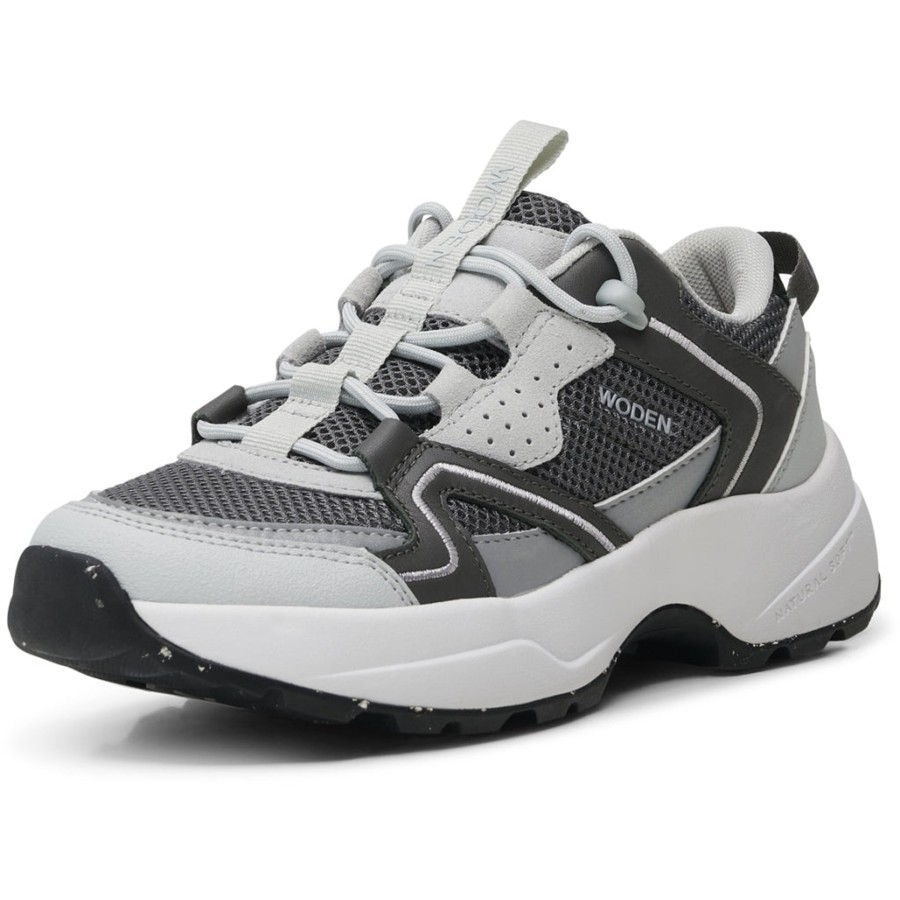 Fodtoj WODEN | Woden Wl591 Sif Reflective Sneakers Dark Grey