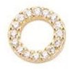 Accessories Pico | Pico M01014 Alphabet Crystal Stud Gold O Goldplated