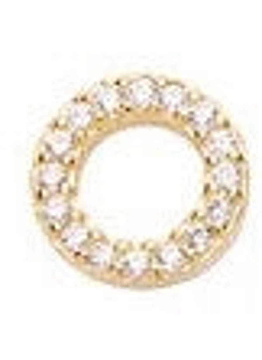 Accessories Pico | Pico M01014 Alphabet Crystal Stud Gold O Goldplated