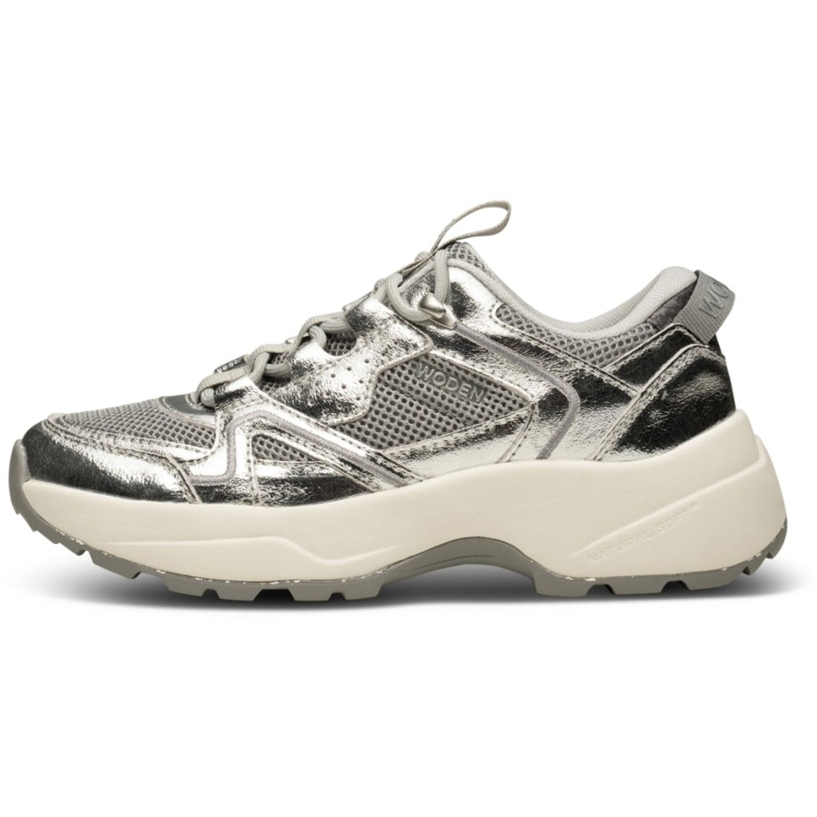 Fodtoj WODEN | Woden Wl592-040 Sif Metallic Sneakers Grey