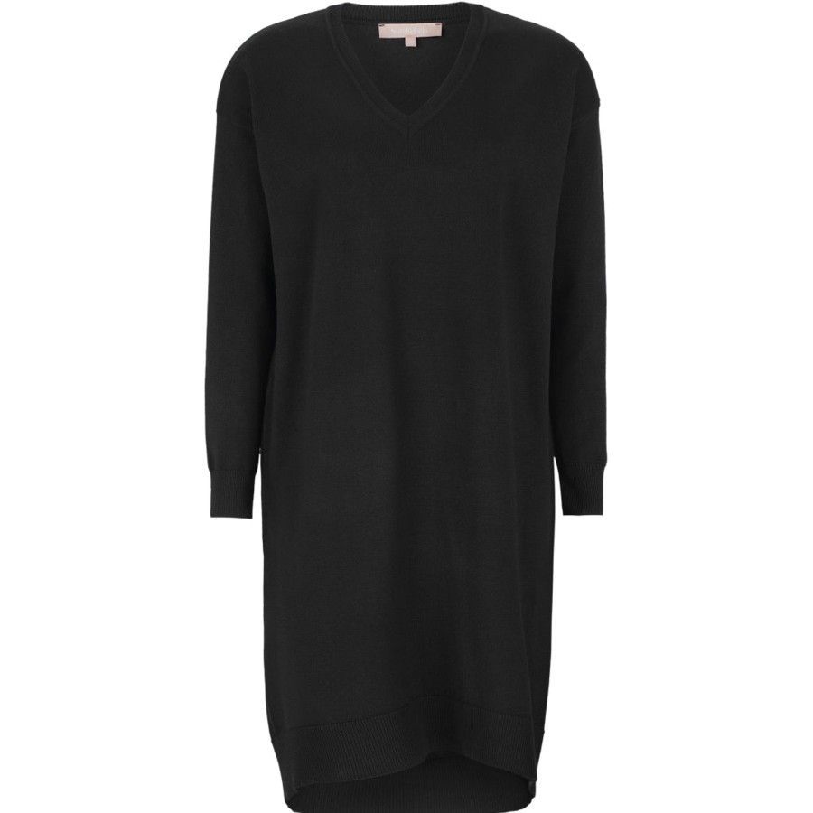 Overdele soft rebels | Soft Rebels Sr520-200 Lea V-Neck Dress Black