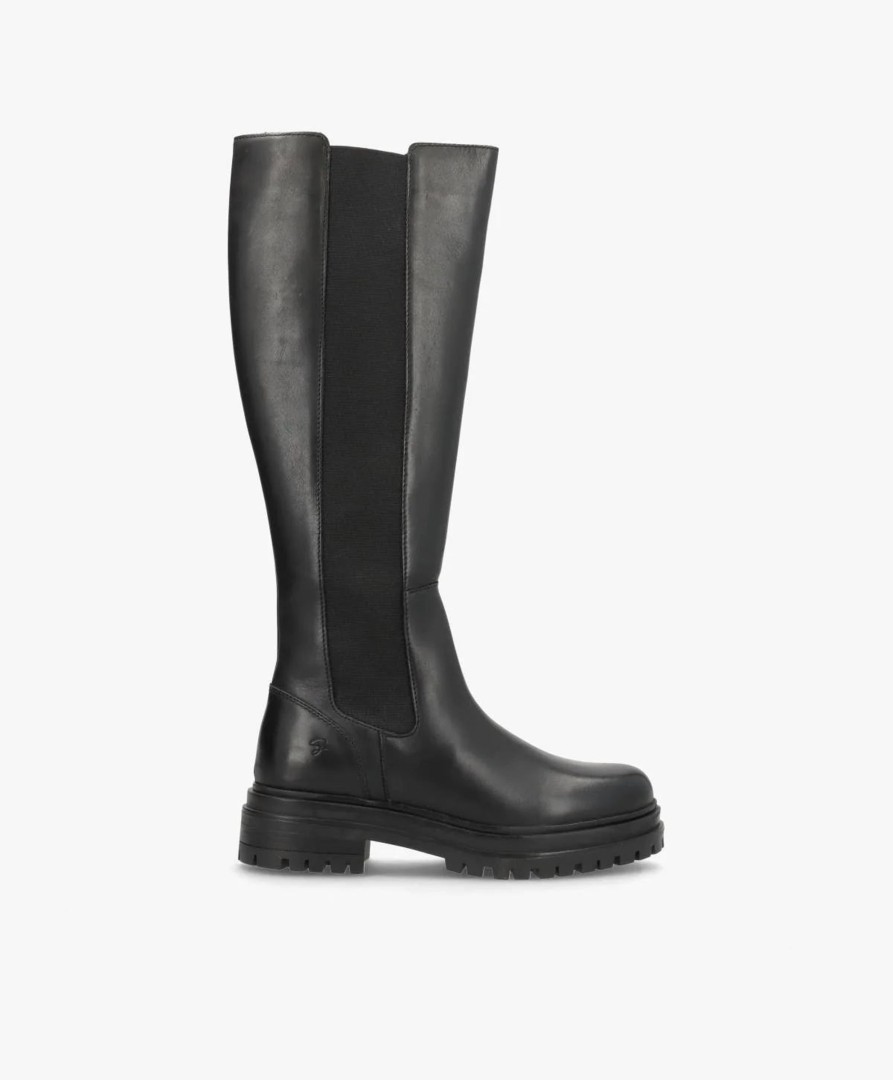 Fodtoj Shoedesign Copenhagen | Shoedesign Copenhagen Hasta La Vista Long Boot Black Black Leather