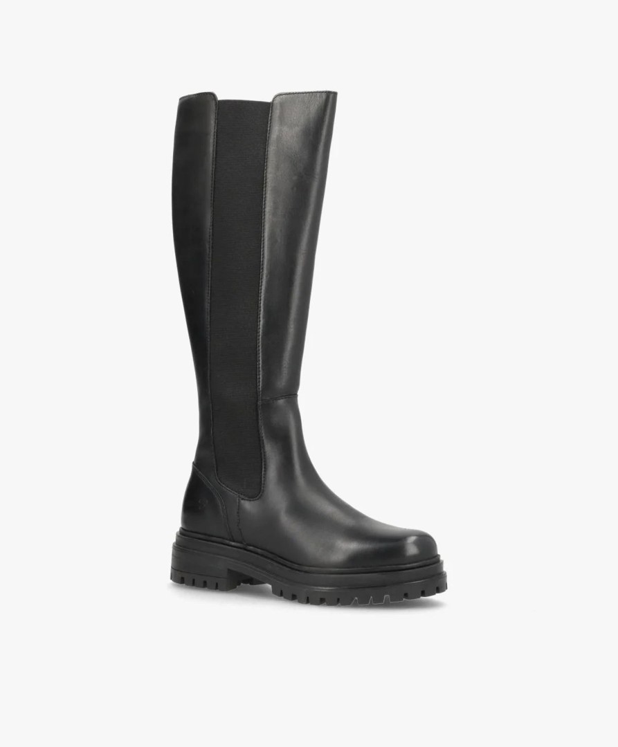 Fodtoj Shoedesign Copenhagen | Shoedesign Copenhagen Hasta La Vista Long Boot Black Black Leather