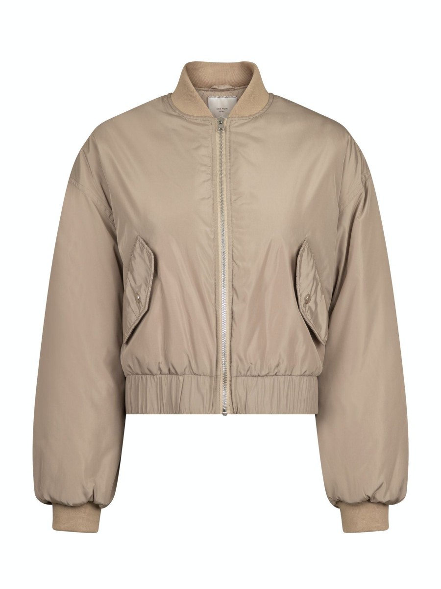 Overdele NEO NOIR | Neo Noir 157942 Nadja Bomber Jacket Light Taupe