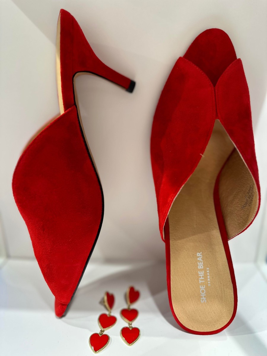 Fodtoj SHOE THE BEAR | Shoe The Bear Stb2326 Valentine Sandal Suede Fire Red