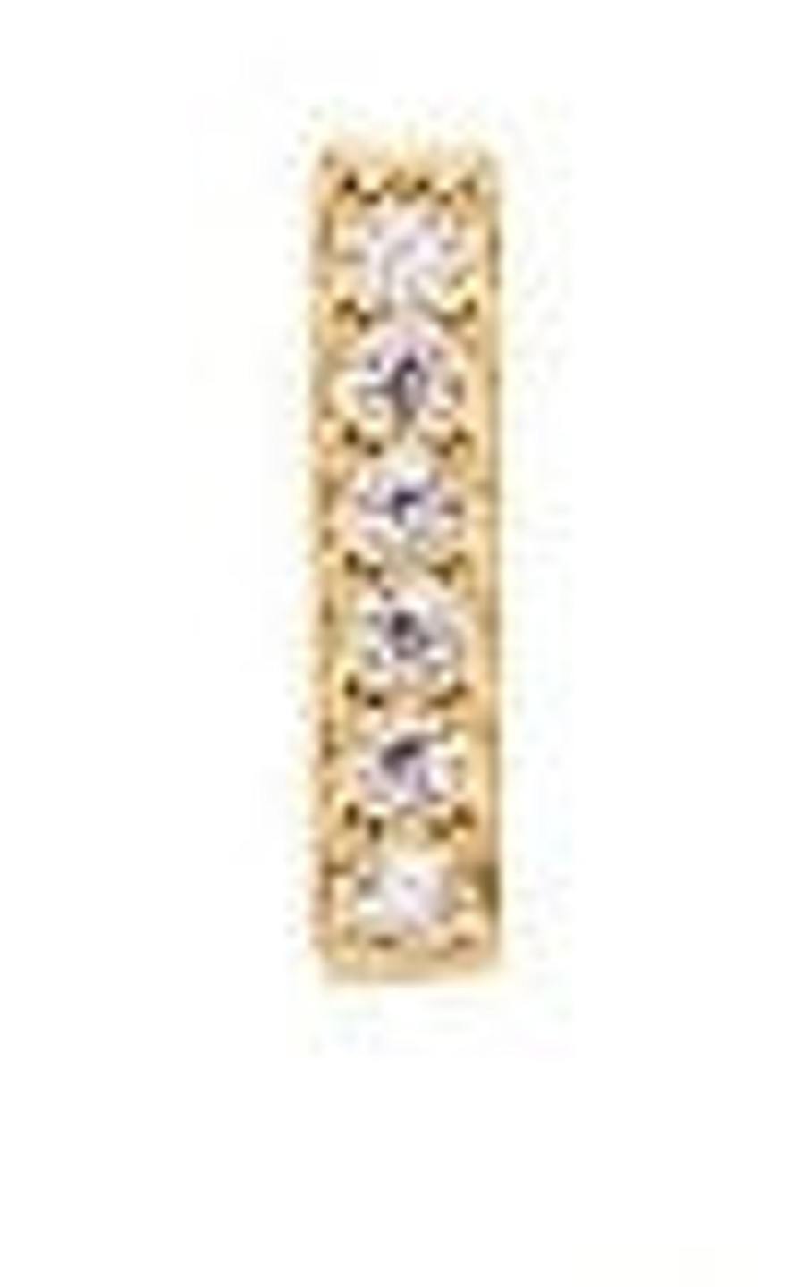 Accessories Pico | Pico M01014 Alphabet Crystal Stud Gold I Goldplated