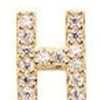 Accessories Pico | Pico M01014 Alphabet Crystal Stud Gold H Goldplated