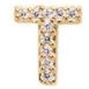 Accessories Pico | Pico M01014 Alphabet Crystal Stud Gold T Goldplated