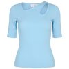 Overdele Moves | Moves 1329 Luvie Short Sleeved T-Shirt Blue Bell