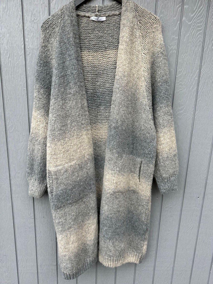 Overdele Engbork | By Engbork Cleo Tie Dye Cardigan Grey