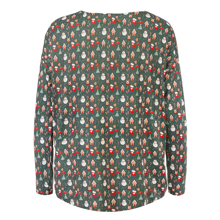 Overdele LIBERTÉ | Liberte 9504 Alma Jule Ls Top Green X-Mas