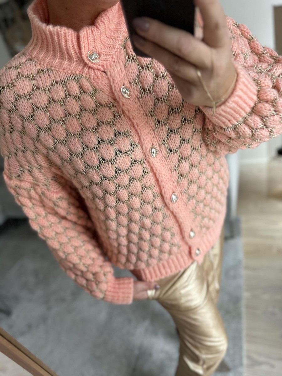 Overdele Engbork | By Engbork Alva Cardigan Salmon/Gold