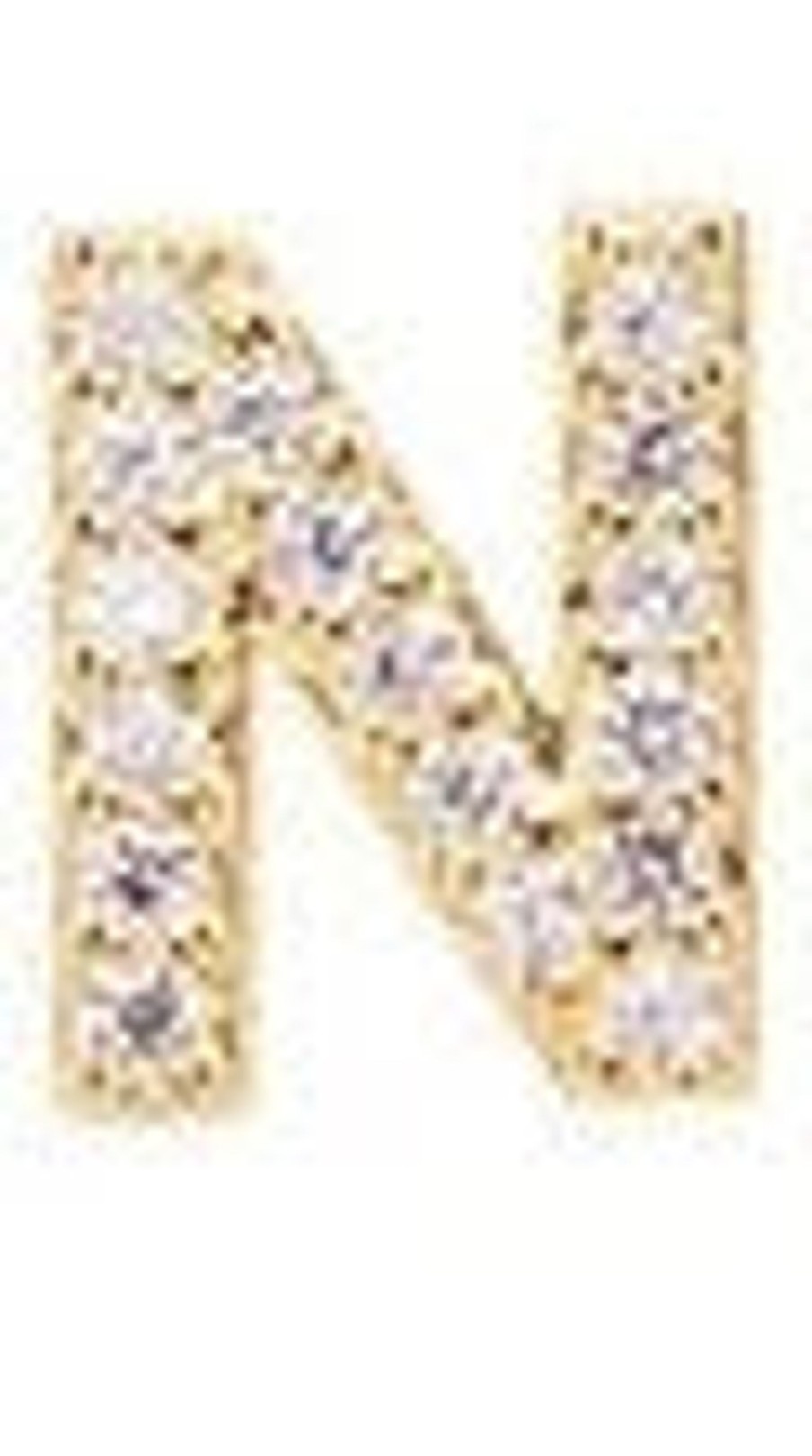 Accessories Pico | Pico M01014 Alphabet Crystal Stud Gold N Goldplated