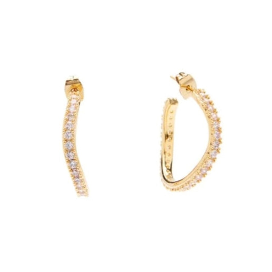 Accessories Pico | Pico Amelia Stud Gold Clear Goldplated