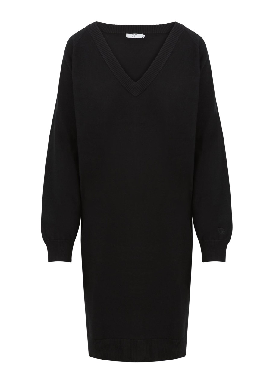 Overdele COSTER COPENHAGEN | Coster Cch5527 Cc Heart Clare Comfy Knit Dress Black