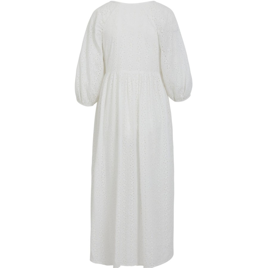 Overdele COSTER COPENHAGEN | Coster Cch5506 Cc Heart Nora Long Broderi Anglaise Dress White