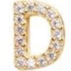 Accessories Pico | Pico M01014 Alphabet Crystal Stud Gold D Guldbelagt