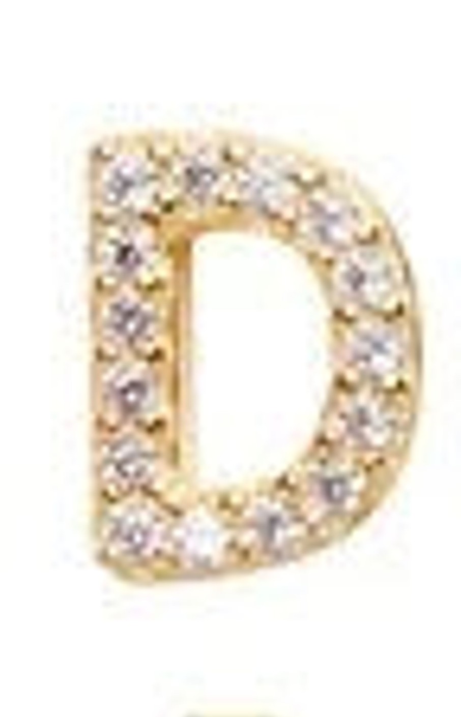 Accessories Pico | Pico M01014 Alphabet Crystal Stud Gold D Guldbelagt