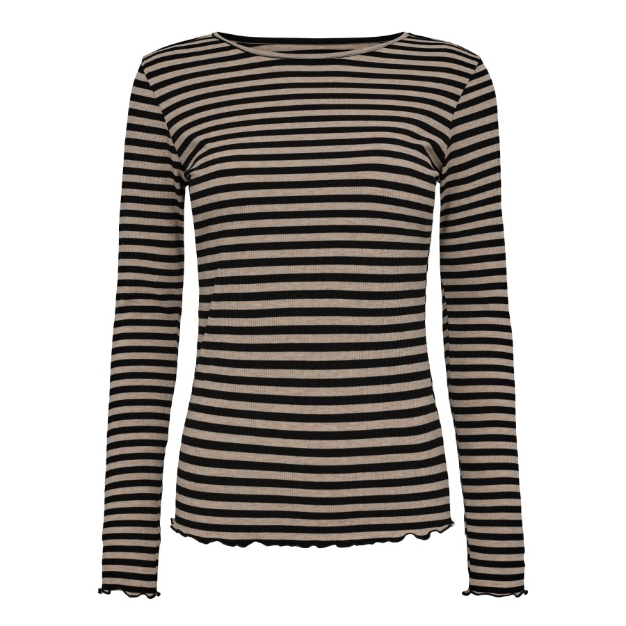 Overdele LIBERTÉ | Liberte 9914 Natalia Bluse Sesame Stripe