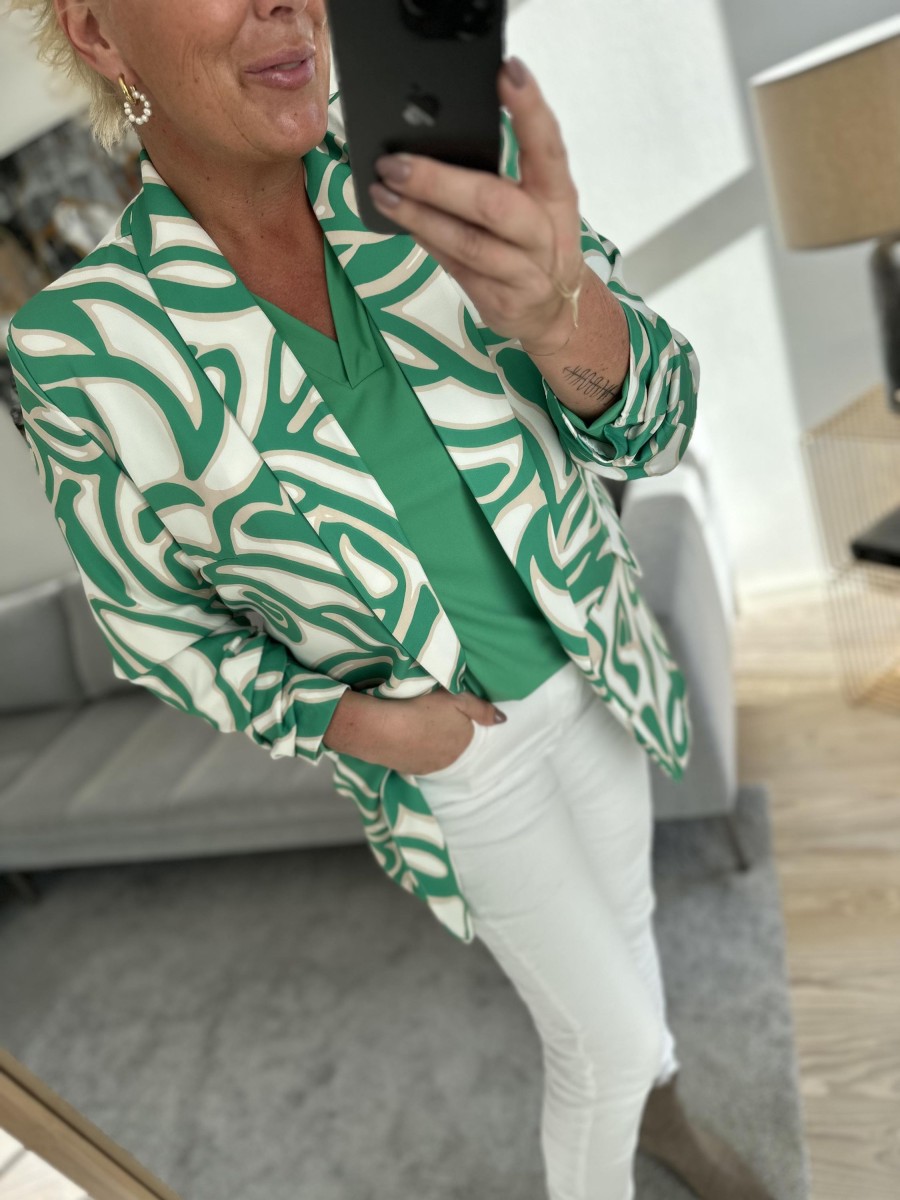 Overdele Engbork | By Engbork Celeste Blazer Green/White