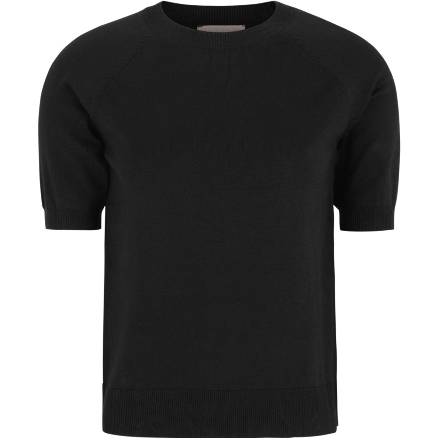 Overdele soft rebels | Soft Rebels Sr320-200 Marla O-Neck Knit Black